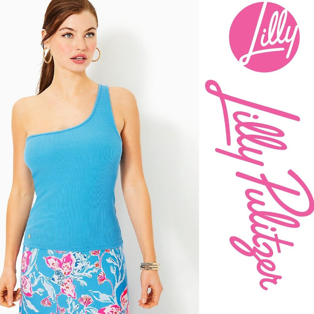 NWT Lilly Pulitzer Gael Knit Top LUNAR BLUE